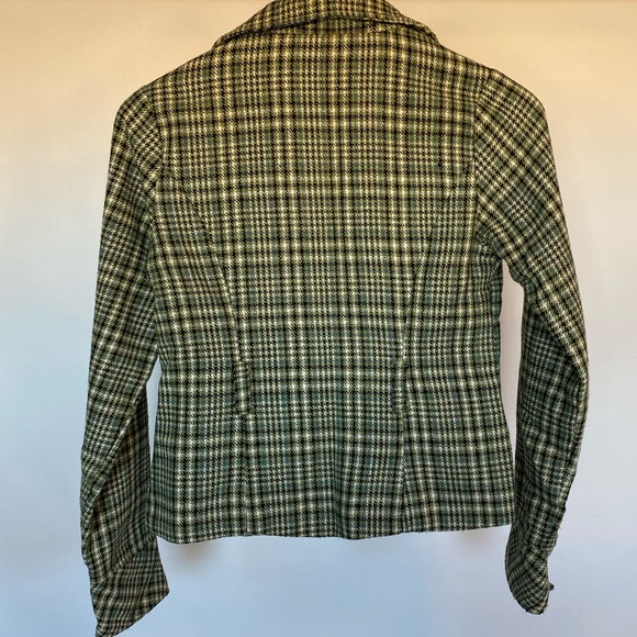 Body Central Green Plaid Jacket Wool/Poly Blend Size Small - Picture 2 of 8
